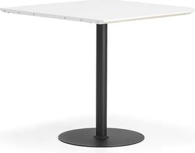Barový stôl METRIC, zaoblené rohy, 1000x1000x900 mm, čierna/biela