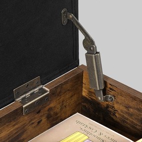 Lavica s botníkom TAYLOR 70x30 cm, rustikálne hnedá/čierna