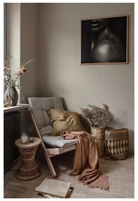 Tmavomodré skladacie kreslo z bukového dreva Karup Design Boogie Raw/Navy