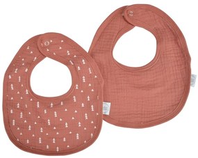 Mušelínové podbradníky v tehlovej farbe v súprave 2 ks – Bébé Douceur