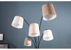 Stojaca lampa 38825 Levels 205cm Šedá, Hnedá, Biela  - Komfort-nábytok