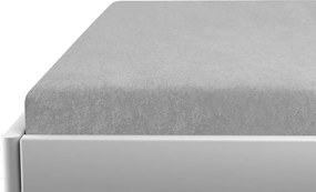 Froté plachta do detskej postieľky svetlosivá 60x120 cm