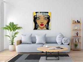 Gario Diamantové maľovanie Krásna Indiánka Rozmery: 50 x 50 cm, Rámovanie: Iba zrolované plátno, Diamanty: Štvorcové