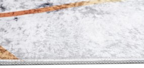 Sivý trendový koberec s jednoduchým zlatým vzorom