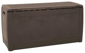 vidaXL Záhradný úložný box hnedý 119x48x60 cm polypropylénový-