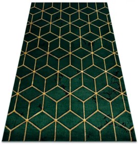 Koberec EMERALD exkluzívne 1014 glamour, štýlový kocka  zelené / zlato Veľkosť: 240x330 cm