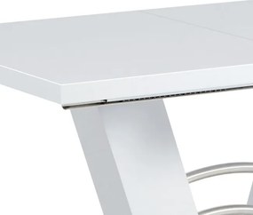 Jedálenský stôl 120x80 cm, rozkladací HT-510 WT biely