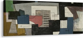 Obraz - Abstrakcia, kubizmus (120x50 cm)