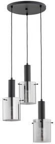 Luster na lanku CELIA 3xE27/60W/230V čierna