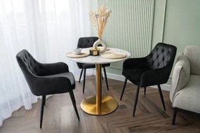 Jedálenská stolička ATLANTA zamatová, čierna