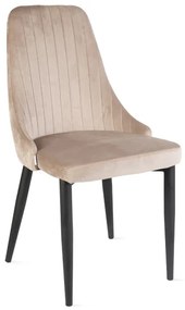 Stolička LOUIS zamatová béžová ALL 823966