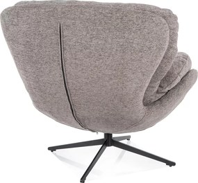 Designové otočné křeslo Florence šedé