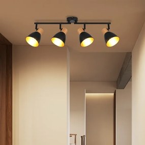 Brilagi - Bodové svietidlo ODENSE 4xE14/10W/230V kaučukovník/čierna