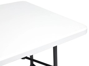 ModernHome Záhradný stôl 180cm + 2 lavice, biela banketová súprava