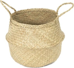 Compactor Pletený úložný košík z morskej trávy Belly, 35 x 32 cm, prírodná, M