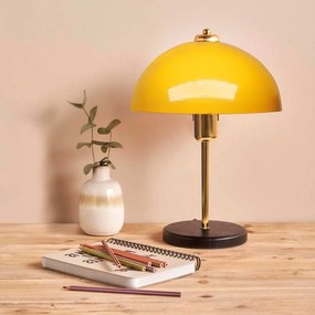 Stolní lampa Rety žlutá/zlatá