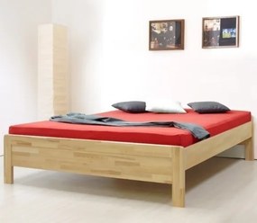BMB KARLO s nízkymi čelami - masívna dubová posteľ 120 x 200 cm, dub masív