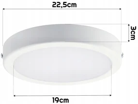 PHILIPS LED okrúhle prisadené svietidlo 19W - 2000lm - 4000K - biele