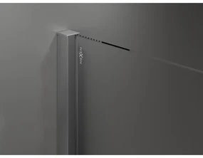 Mexen Velar Duo, sprchový kút s posuvnými dverami 90 x 90 cm, 8mm šedé sklo, brúsený grafit, 871-090-090-42-95