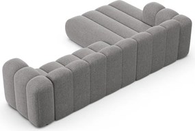 Sivá ženilková rohová pohovka (ľavý roh/s leňoškou) Lupine – Micadoni