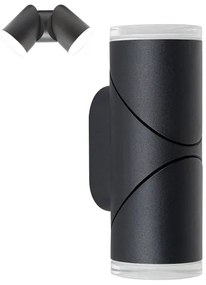 Prezent 28210A - LED Vonkajšie nástenné bod. sviet. AKARA 2xLED/5W/230V IP65 čierna