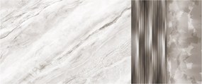 Obraz - Mramor so striebornými linkami (120x50 cm)