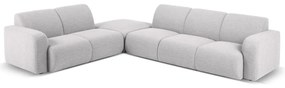 Svetlosivá rohová pohovka z textílie bouclé (ľavý roh) Molino – Micadoni Home