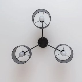 Prisadený luster ALBA 3xE27/15W/230V sivý