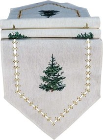 Obrus Jedlička s lurexovou výšivkou 40 × 140 cm