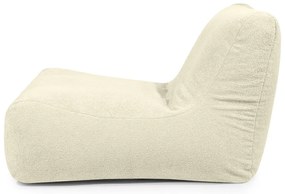 Krémový sedací vak z textílie buklé Lounge 100 – SLOWDOWN