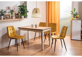 SIGNAL MEBLE Jedálenská stolička CHIC VELVET, čierny mat/béžová bluvel 28