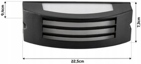 BERGE Vonkajšie nástenné LED svietidlo E27 fasádne