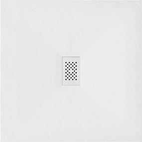 Mexen Hugo, štvorcová sprchová vanička SMC 100 x 100 cm, biela, biela krytka, 42101010-W