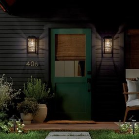 Kichler KL-HONE-S-BKT - Vonkajšie nástenné svietidlo HONE S 1xE27/60W/230V IP44