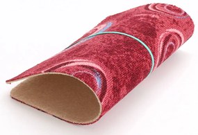 ITC, Koberec metráž Drops 84, na mieru, šíře 4m, červená, filc, chodba / predsieň