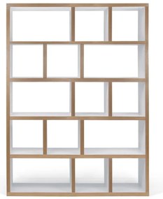 Knižnica v bielo-prírodnej farbe 150x198 cm Berlin – TemaHome