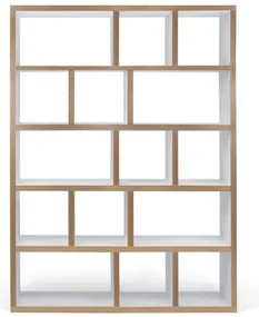 Knižnica v bielo-prírodnej farbe 150x198 cm Berlin – TemaHome