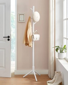 Biely vešiak z masívneho dreva STELLO