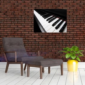 Sklenený obraz klávesov piána (70x50 cm)