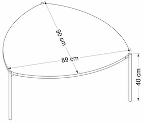 Konferenčný stolík Lenny Walnut