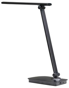 ONLI - LED Stmievateľná stolná lampa s USB portom DESKI LED/7W/230V 4000K čierna