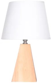 Bambusová stolná lampa s bielym tienidlom 31 cm