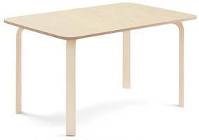 Stôl ELTON, 1200x800x640 mm, linoleum - béžová, breza