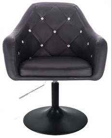 LuxuryForm DESIGN Kreslo ROMA na čiernom tanieri - čierne