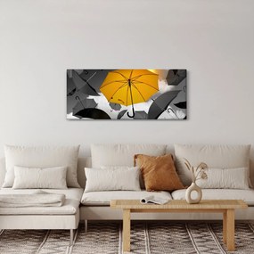 Obraz žltého dáždnika (120x50 cm)