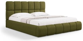 Micadoni Bellis moderná posteľ - Zelená, Bouclé, 200 cm