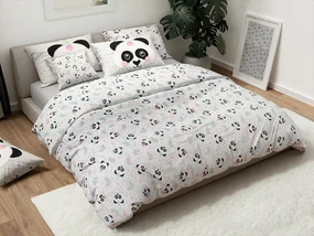 Detské bavlnené obliečky PANDA UNICORN biele Rozmer obliečky: 60 x 70 cm | 140 x 200 cm