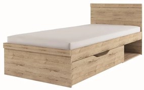 Jednolôžková posteľ s roštom Orestes 90 90x200 cm - dub san remo
