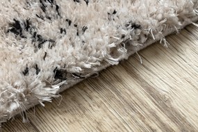 Koberec FLUFFY 2372 shaggy,  bodky krém / antracit