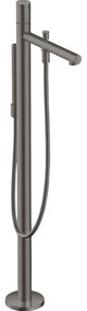AXOR Uno páková vaňová batéria voľne stojaca na podlahe s rukoväťou Zero, kartáčovaný čierny chróm, 45416340